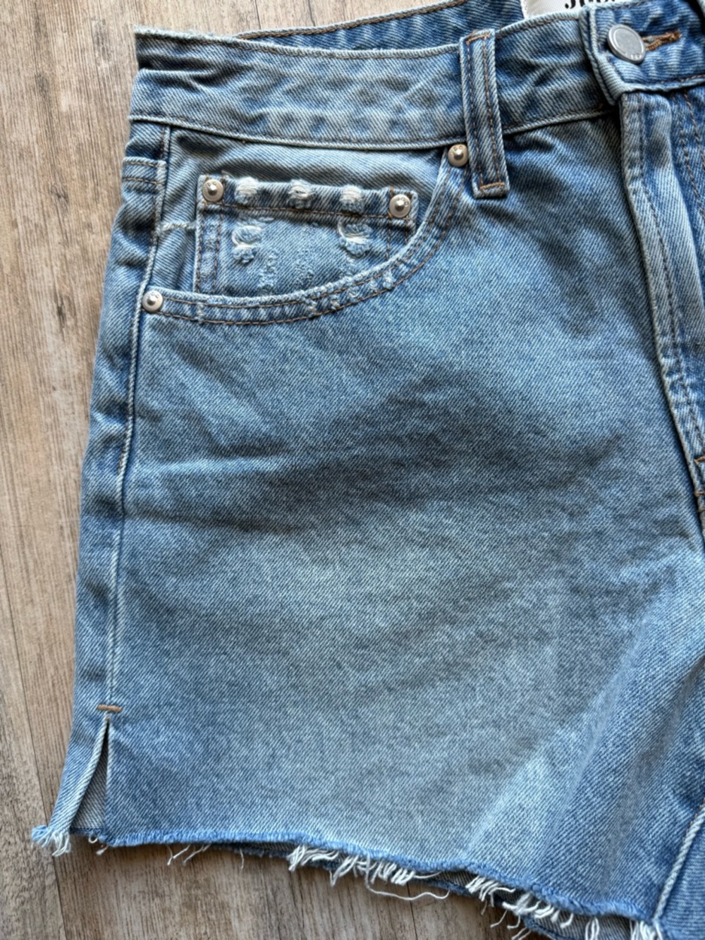 NWT JBD MEDIUM WASH HIGH WAISTED COTTON DENIM SHORTS Size Medium - Picture 8 of 12